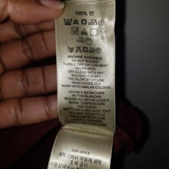 Burberry Brit Burgundy Honeycomb Knit Polo tshirt - Picture 9 of 11